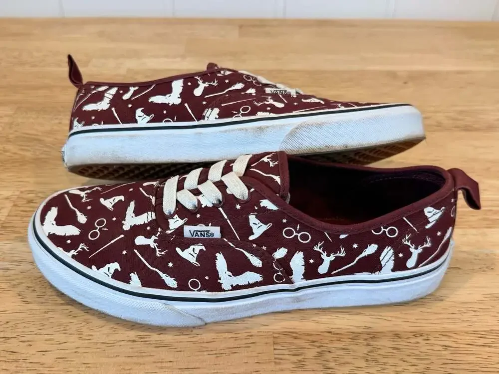 Vans x Harry Potter Authentic Maroon Shoes Big Kids Size 7